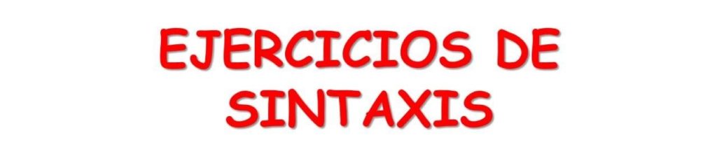 ejercicios de sintaxis