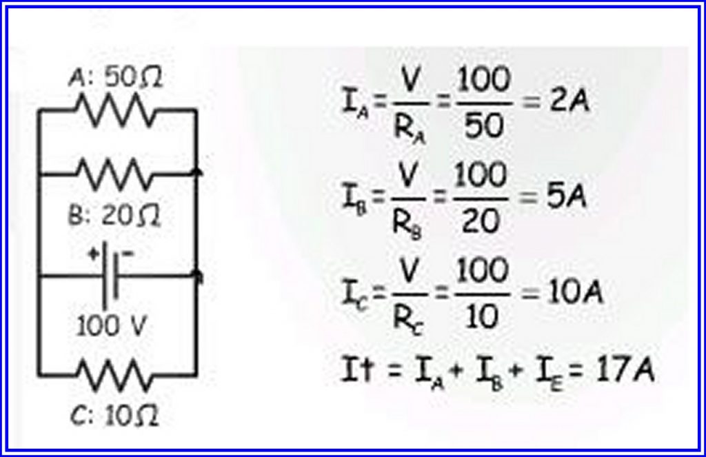 Ejercicio de circuito eléctrico en paralelo