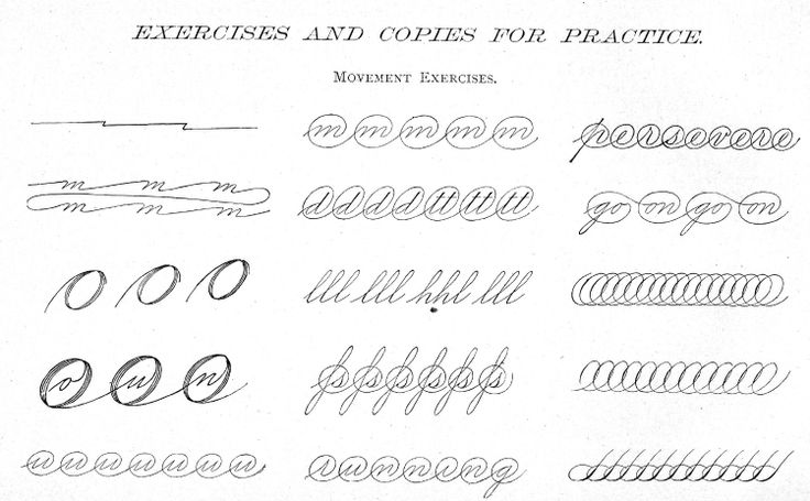 ejercicios de caligrafía
