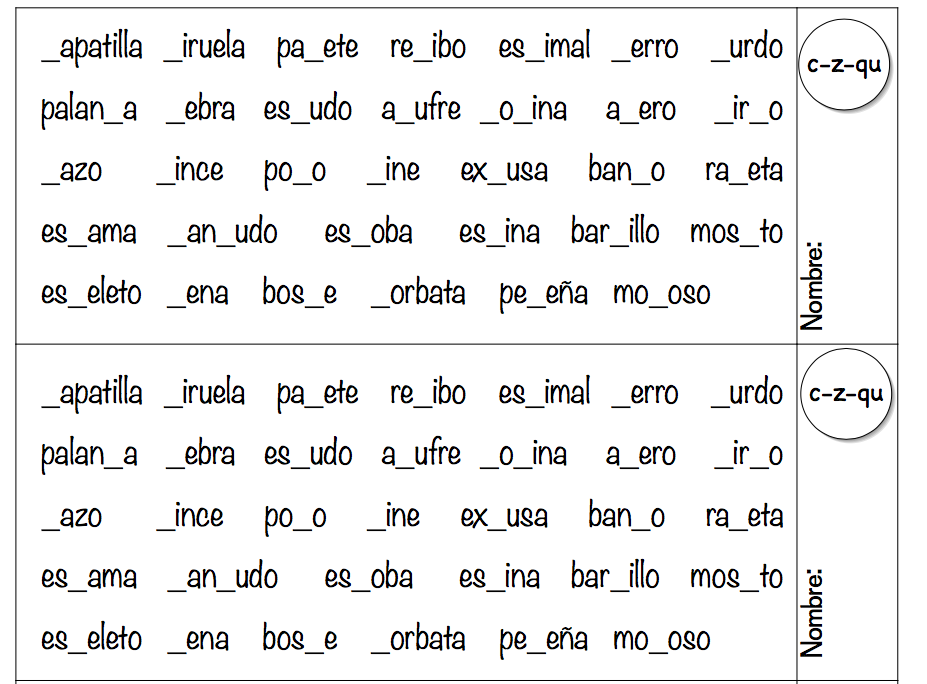 ejercicios de ortografía de la lengua española