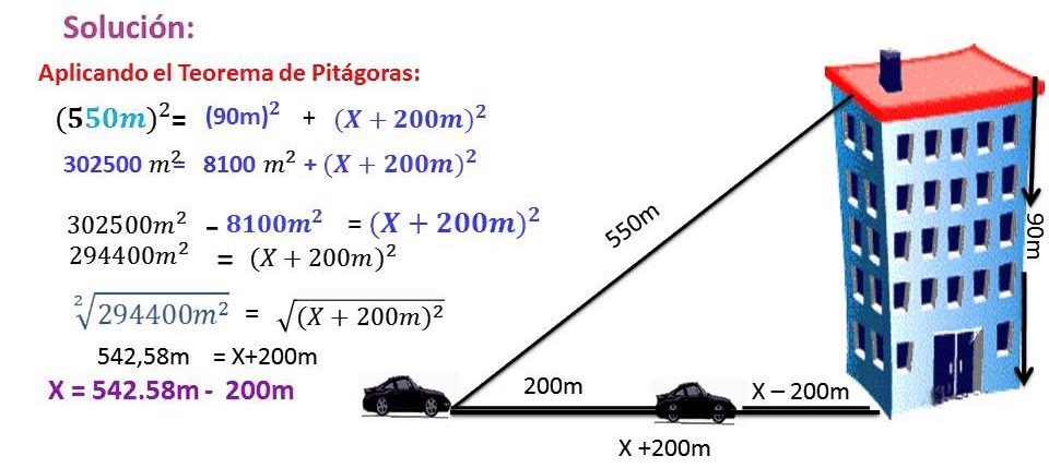 ejercicios de teorema de pitagoras matematicas